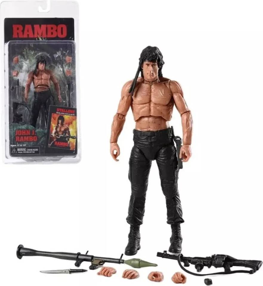 NECA John Rambo First Blood Part II Action Figure 18cm Official