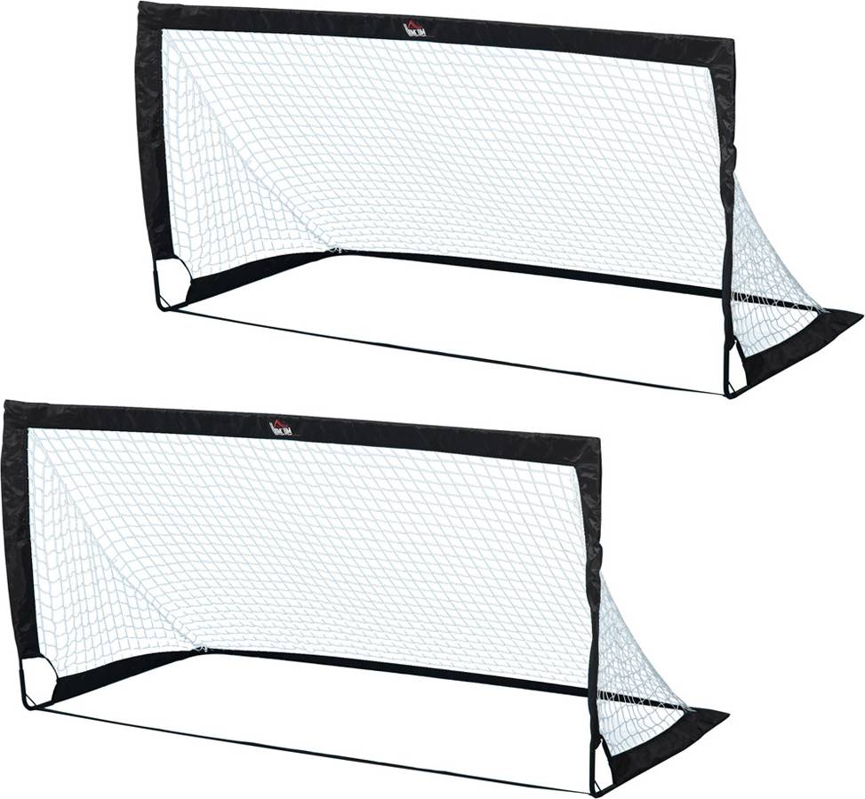 Homcom Steel Frame Football Goal - Black
