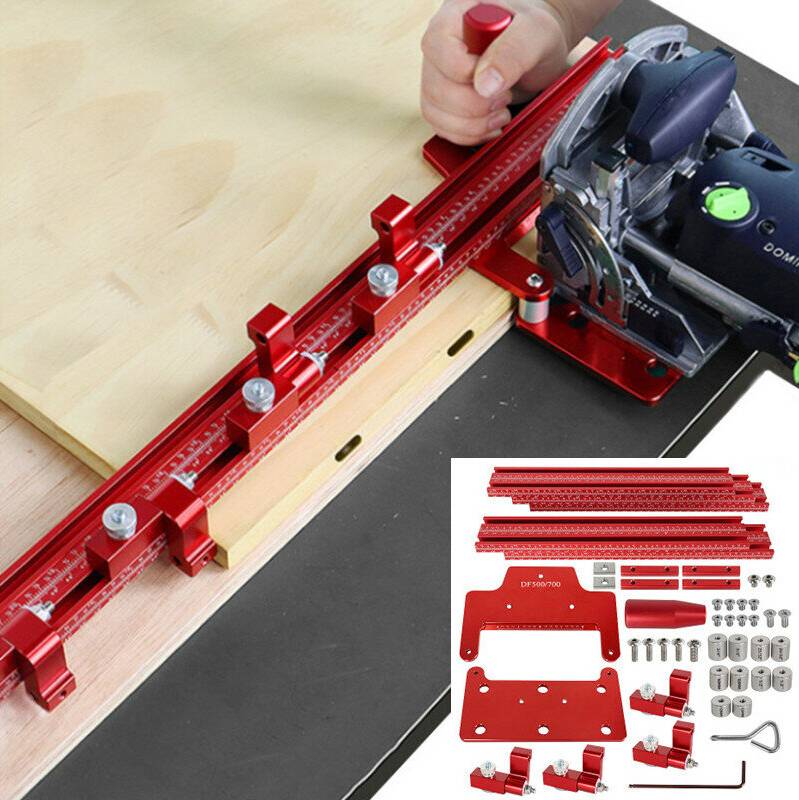 Festool rail Metric Inch 1500mm Guide Rail Woodworking Tenon Jigsaw Connection Slotted Punching Positioning Guide Rail for Festool DF500 700 Base System