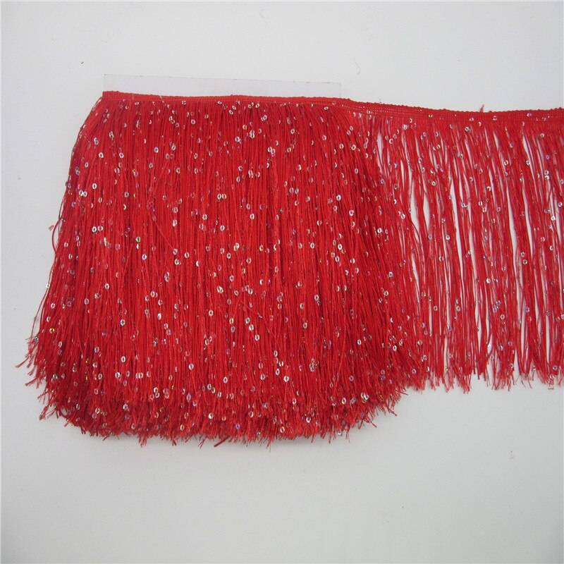 Frange Polyester 1 Mètre - Rouge