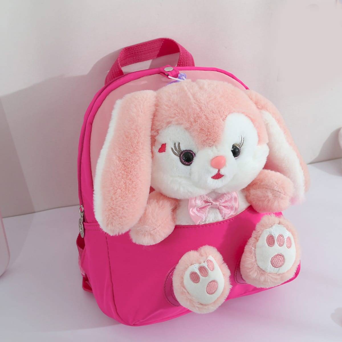 Shein Childrens Waterproof Cartoon Rabbit Decorated Backpack