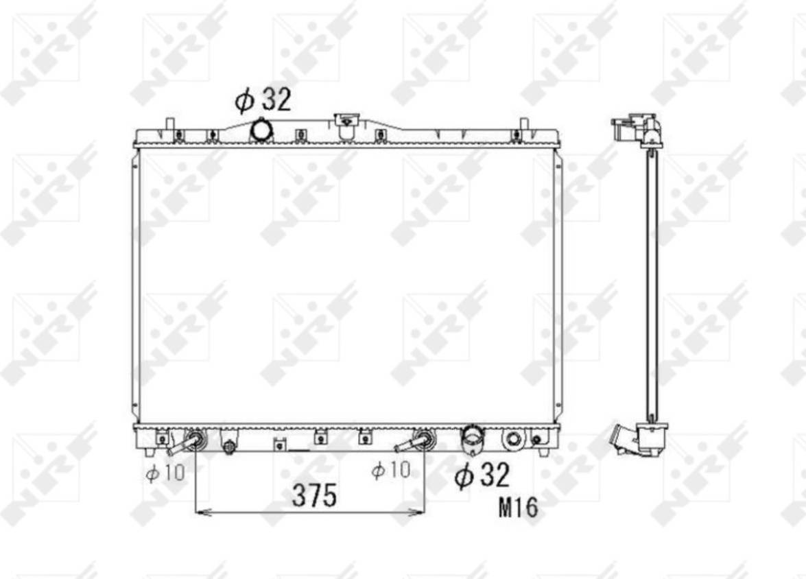 NRF Radiator Engine Cooling 53677