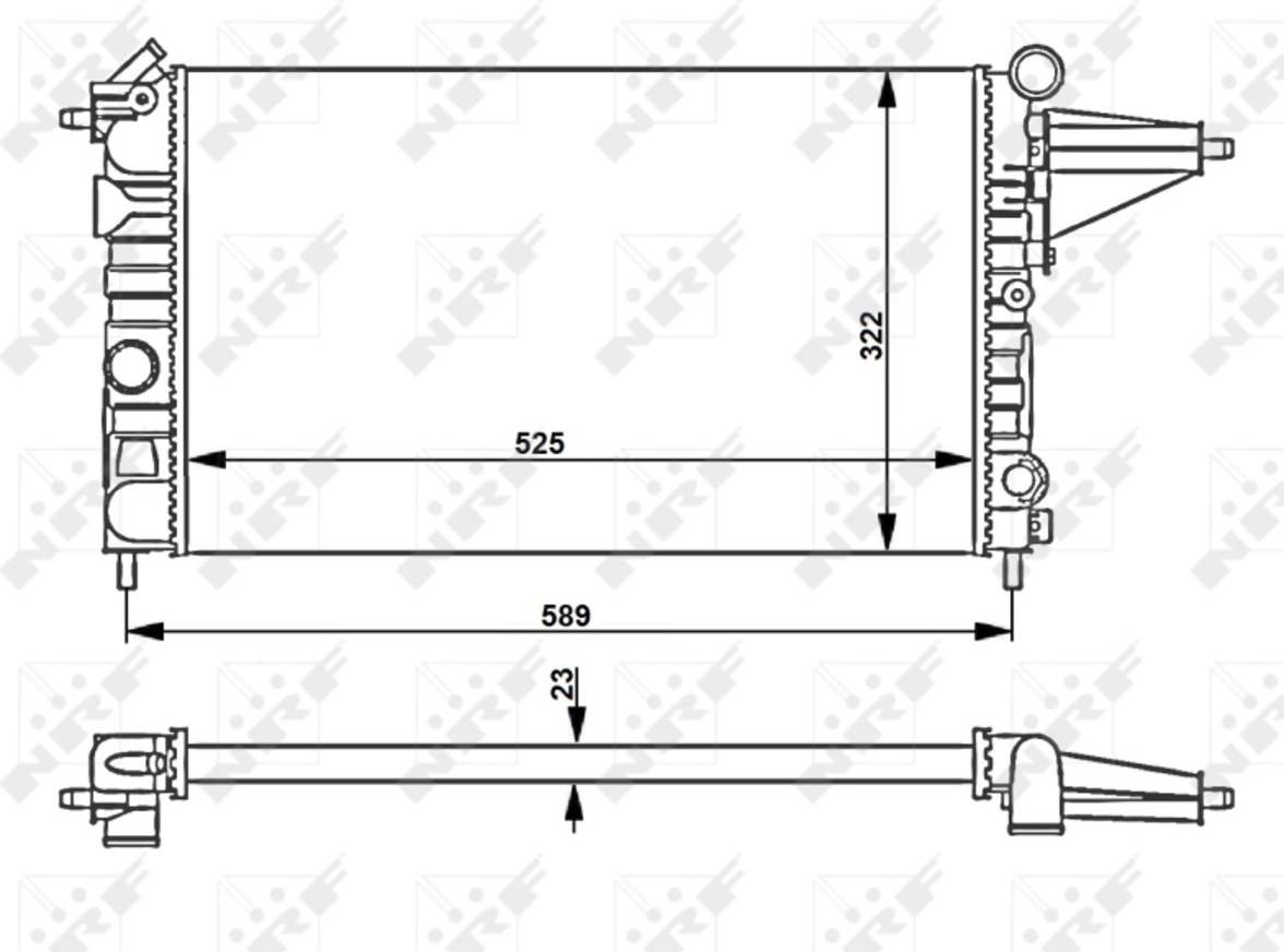 NRF Engine Cooling Radiator 58775