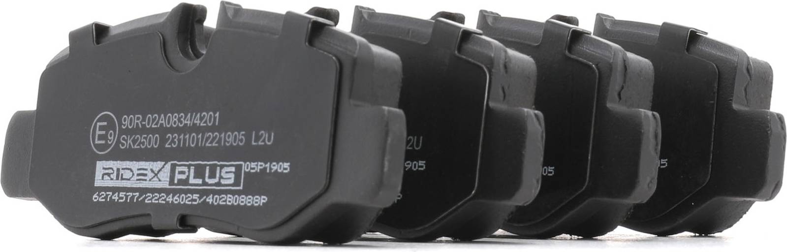 Ridex Plus Brake Pad Set Rear Axle