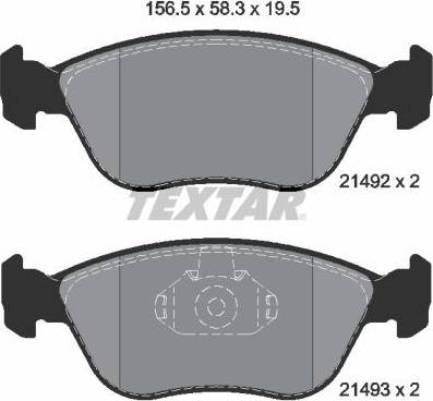 Textar Brake Pad Set 2149201