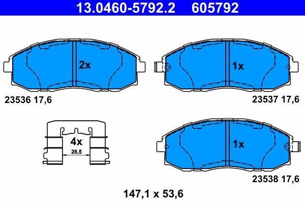 ATE Brake Pad Set 13.0460-5792.2