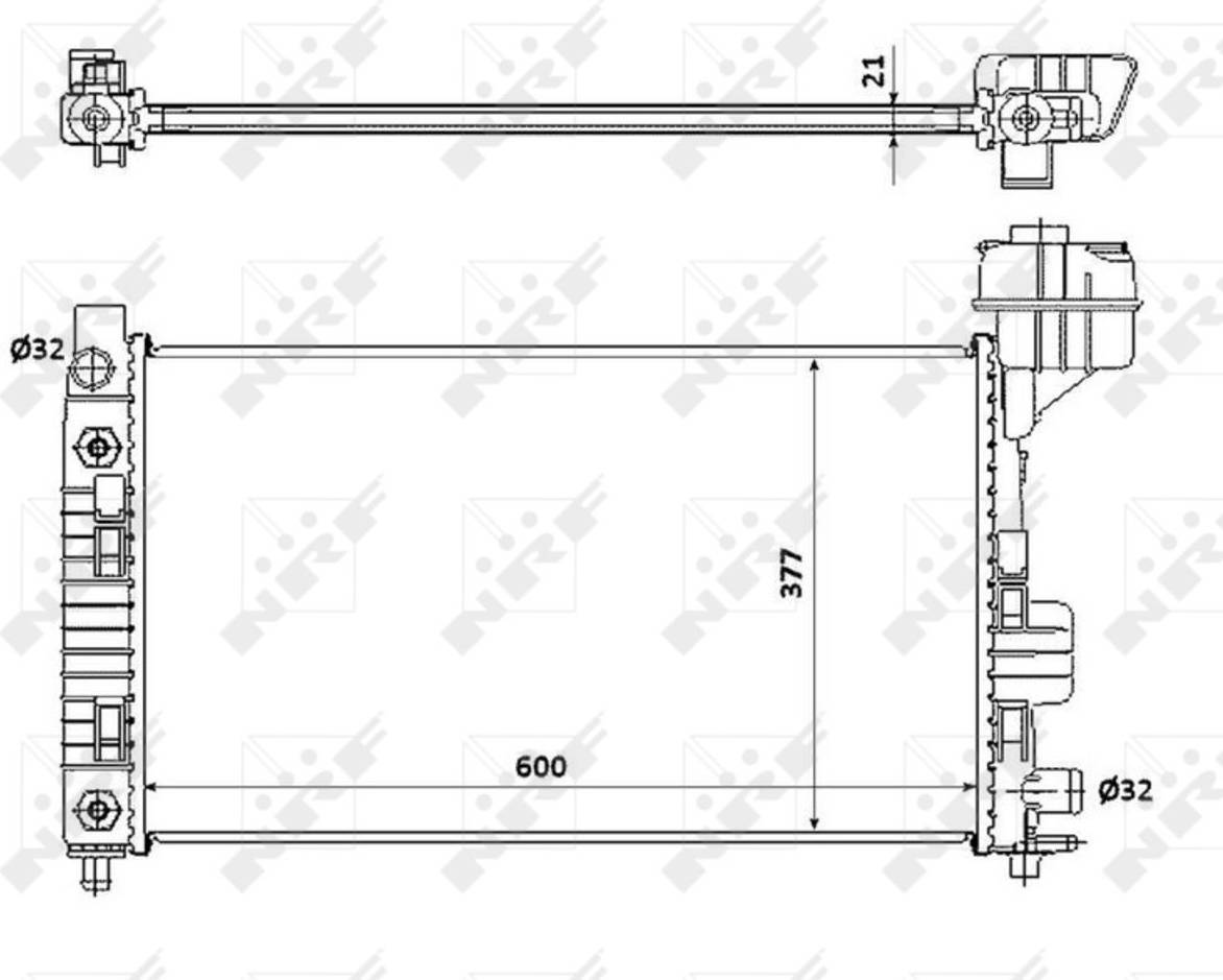 NRF Engine Cooling Radiator 54718