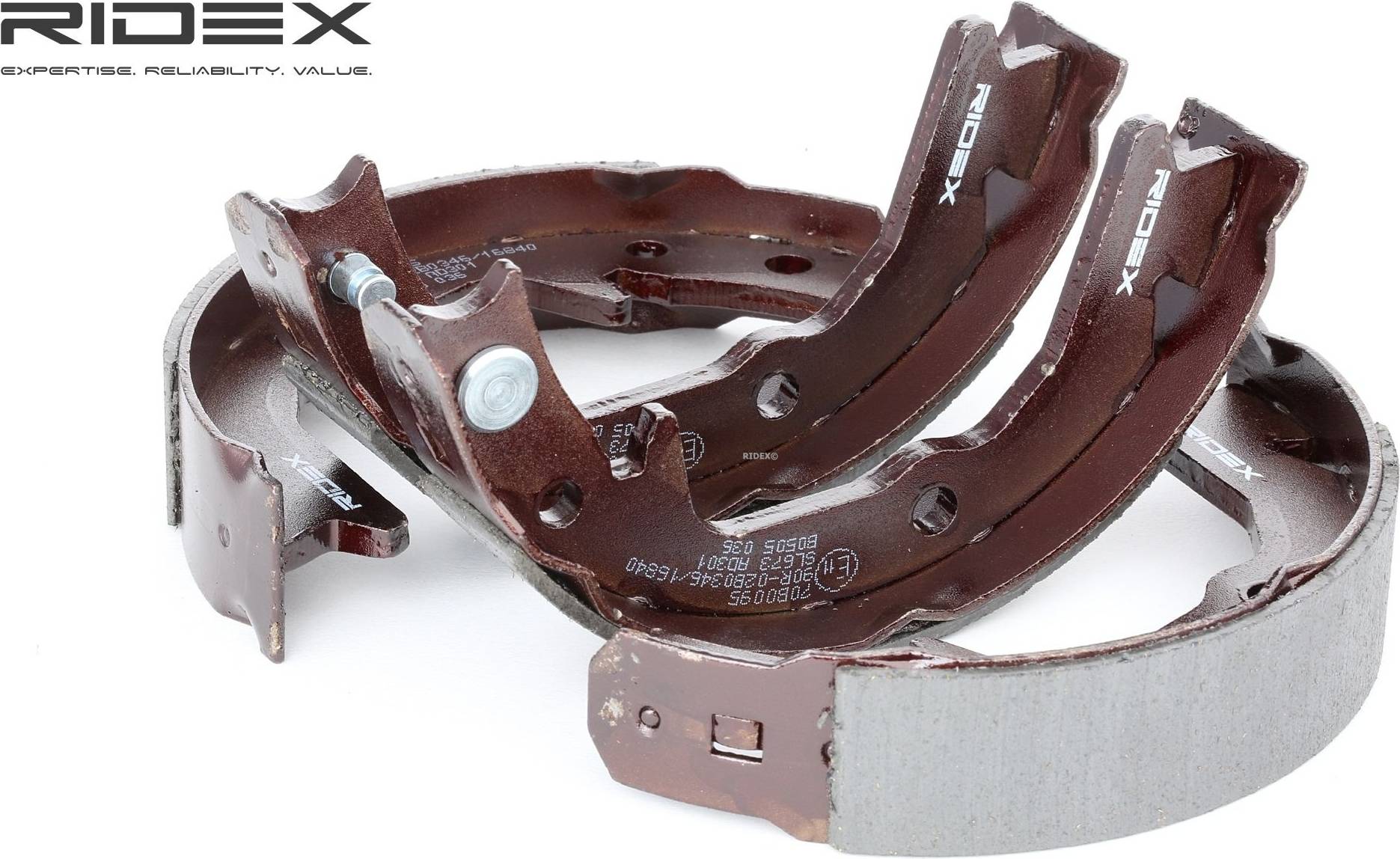 Ridex Brake Shoes Rear Axle 167mm