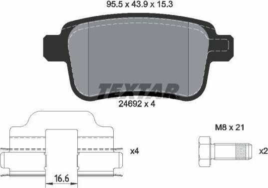 Textar Brake Pad Set 2469201