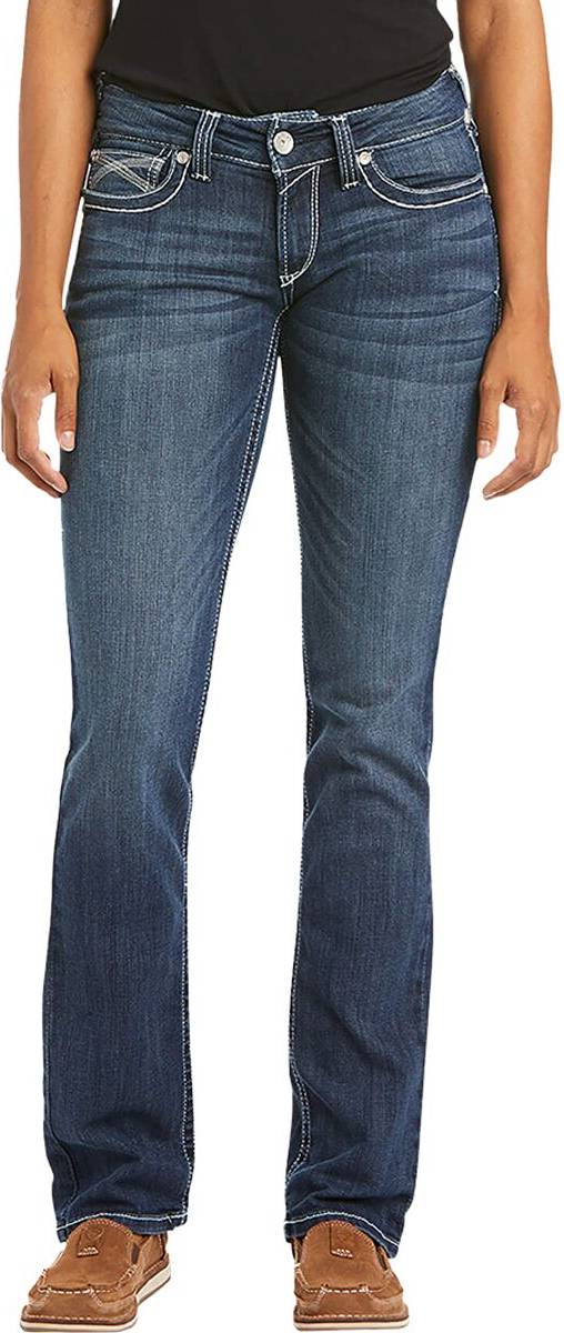 Ariat Women's R.E.A.L. Mid Rise Stretch Ivy Stackable Straight Leg Jeans