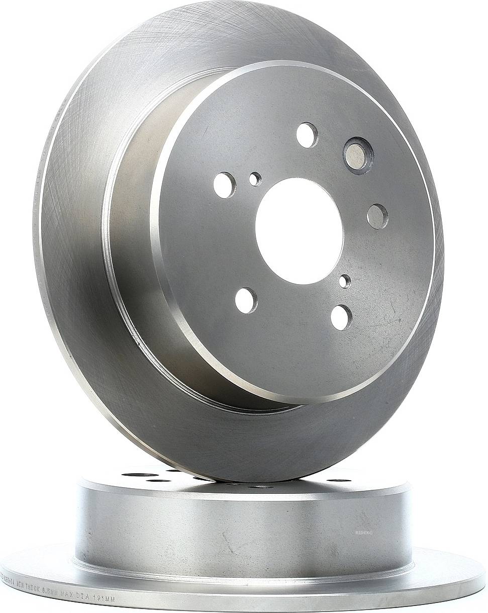 Ridex Brake Disc Rear Axle Uncoated Cast Iron