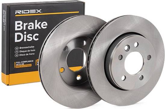 Ridex 82B2421 Brake Disc Rear Axle Vented Cast Iron