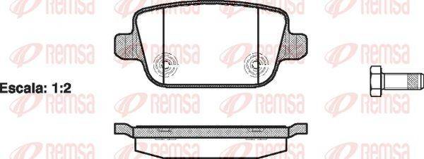 1256.00 Brake Pad Set Rear Axle