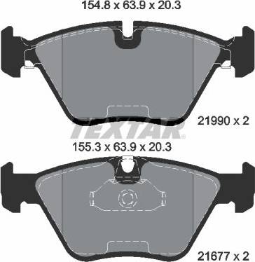 Textar Brake Pad Set 2199003