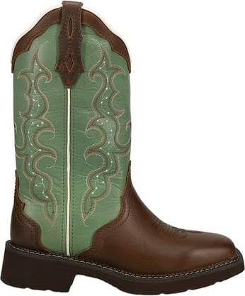 Justin boots Justin Raya Embroidered Square Toe - Brown