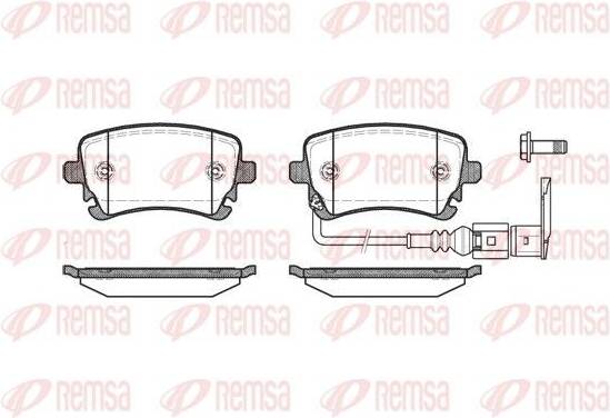 Remsa 0897.11 Brake Pad Set Rear Axle