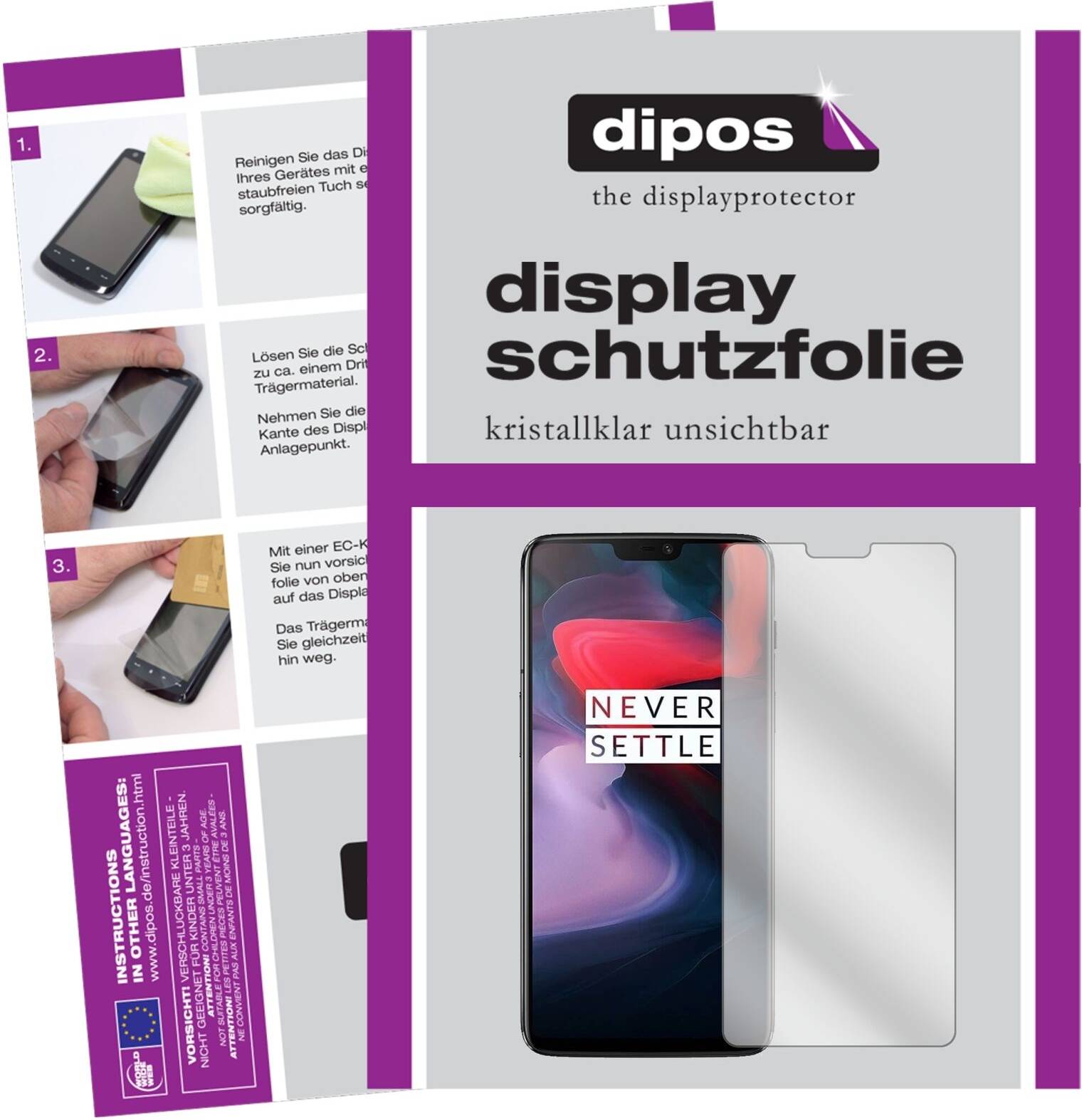Dipos Screen Protector OnePlus 6 Crystal Clear