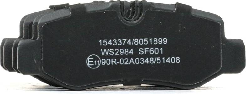 Ridex Brake Pad Set Rear Axle