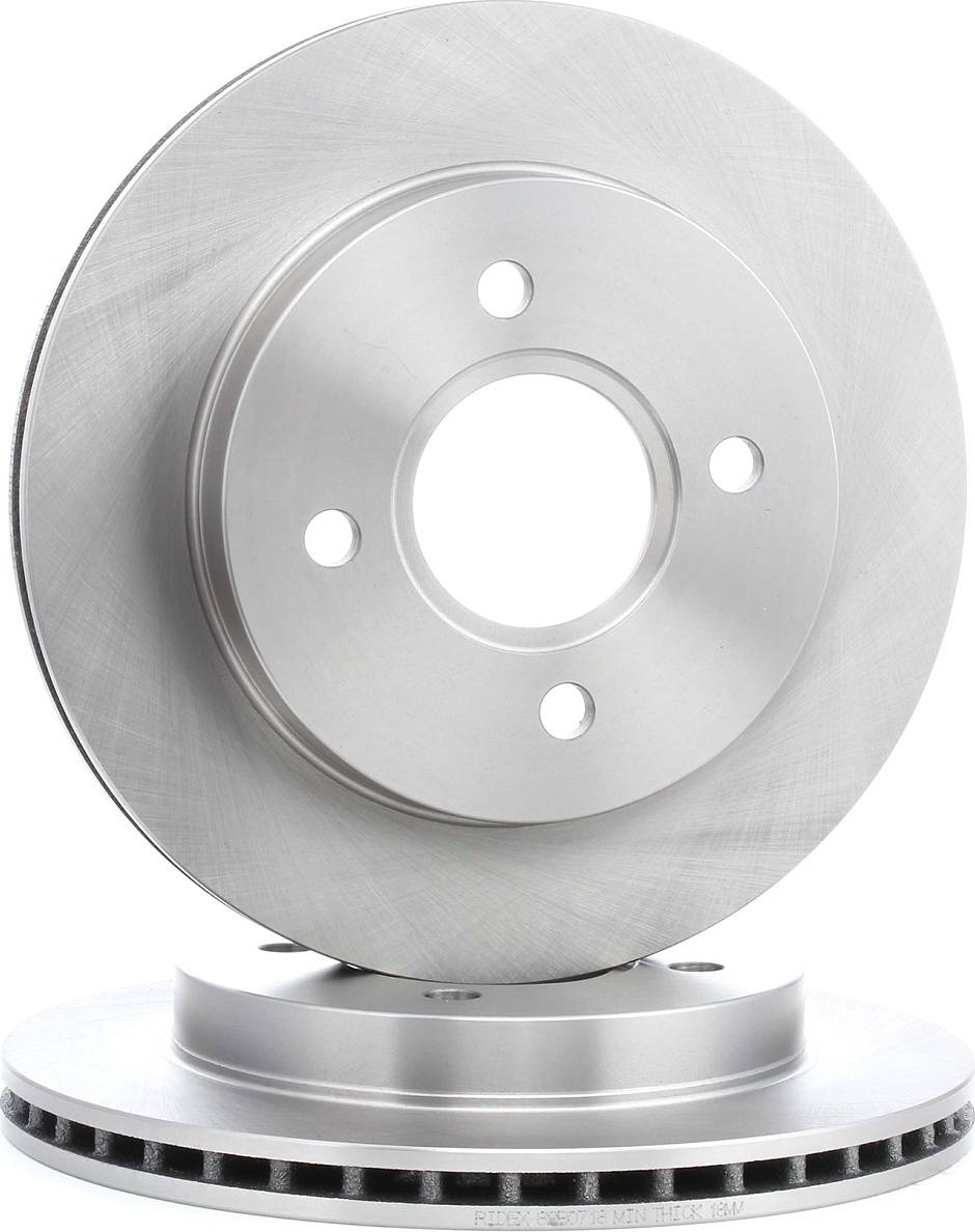 Ridex 82B0718 Brake Disc Rear Axle Vented Cast Iron