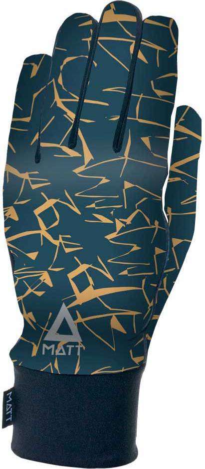 Printed Inner Touch Screen Gloves - Bleu