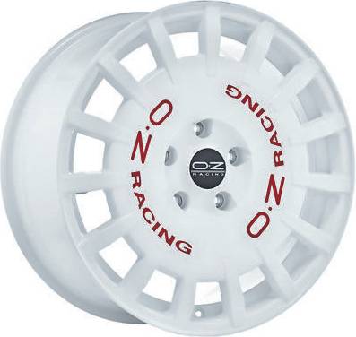 OZ Racing Rally Racing Alloy Wheels In Race White Red Lettering Set Of 4 17 x 7 Inch ET18 4x108 PCD