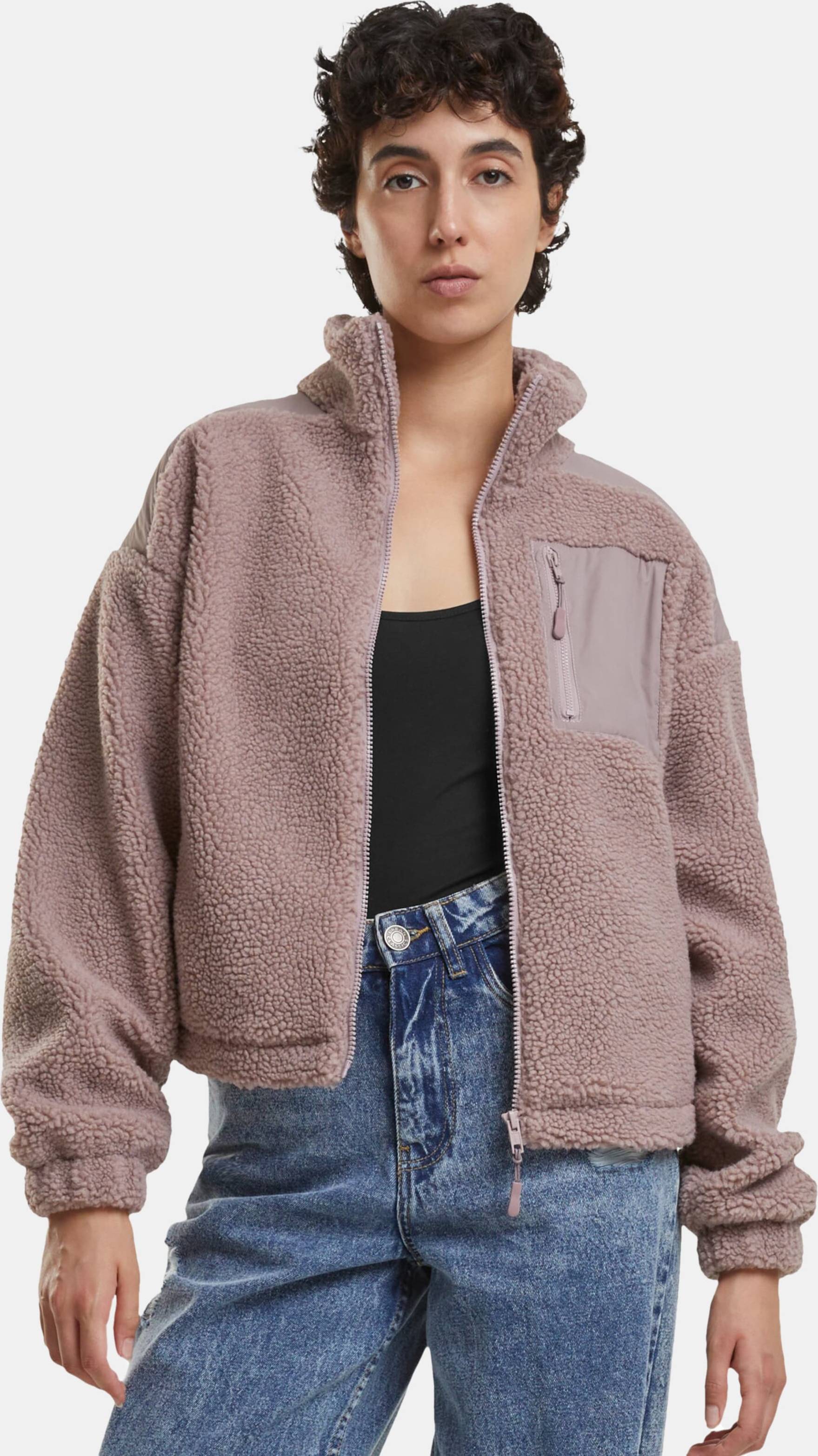 Ladies Sherpa Mix Jacket Rosa