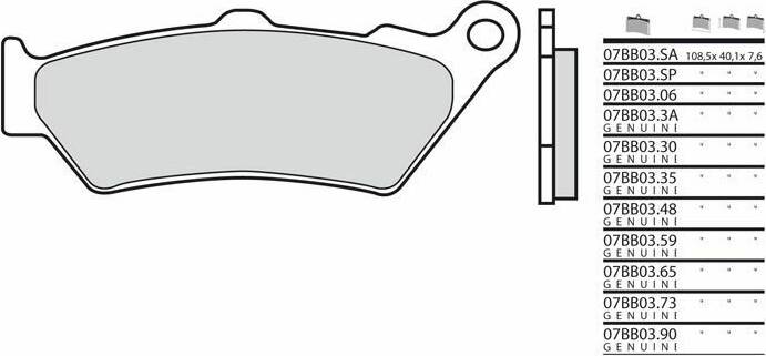 Brembo Rear Brake Pads Kit for BMW R 1200