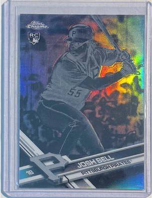 Topps chrome Josh Bell 2017 Topps Chrome Negative Chrome Refractor Rookie Rc #158