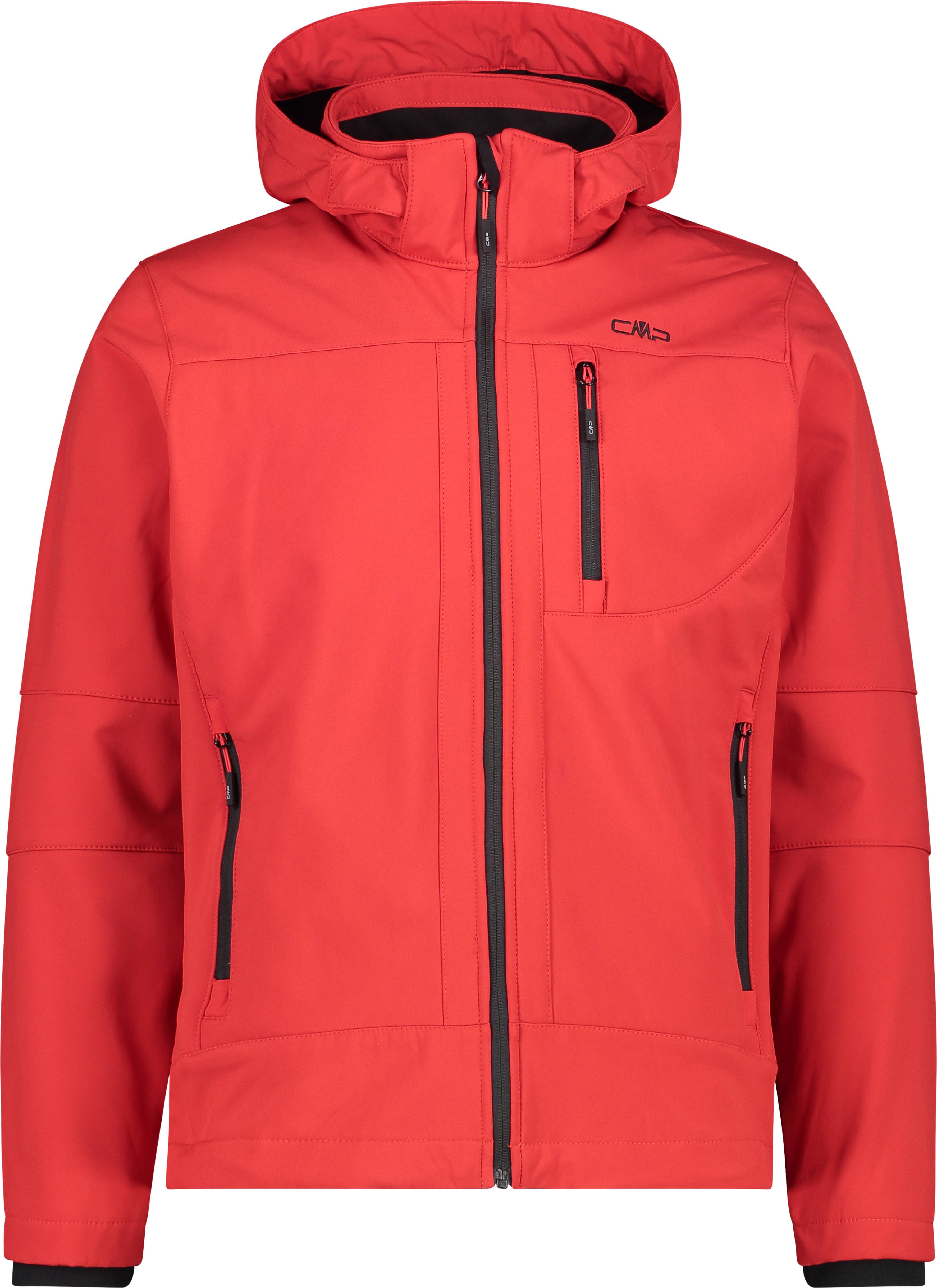 CMP Jacket Zip Hood Softshelljacka Herr - Röd