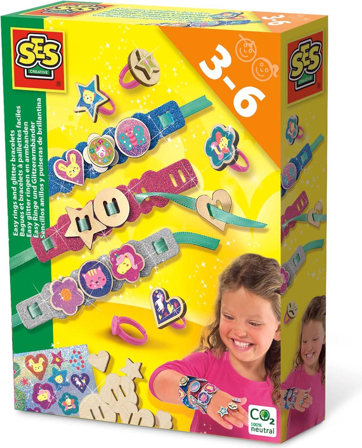 SES Creative Simple Rings & Glitter Bracelets 14028
