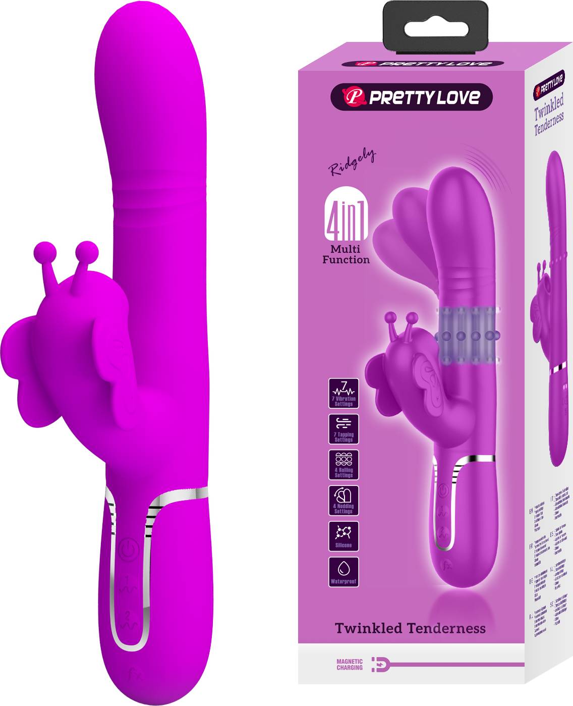 Butterfly vibrator Sex Toys Pretty Love Multifunction Rabbit Vibrator 4 In 1