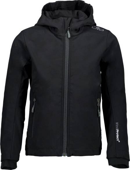 CMP Jacket Fix Hood Softshelljakke Børn - Sort