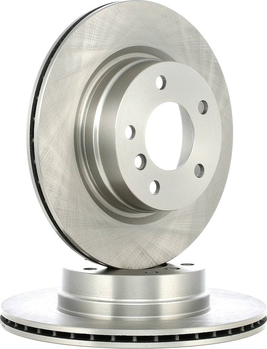 Ridex Brake Disc Rear Axle Vented Uncoated Cast Iron
