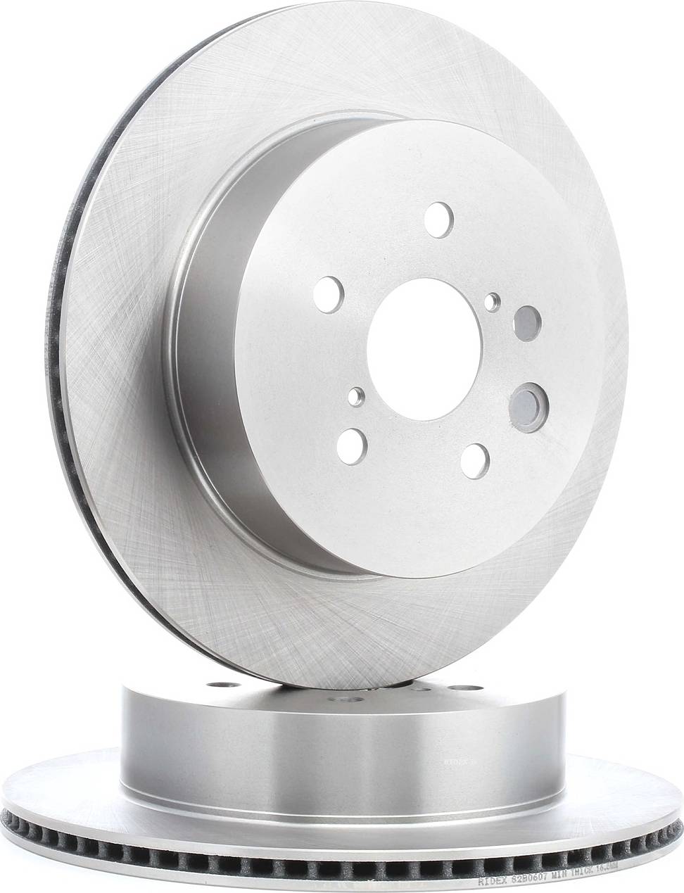 Ridex 82B0607 Brake Disc Rear Axle Vented Cast Iron