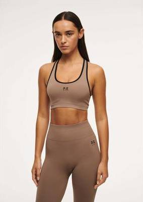 P.E Nation RESTORE SEAMLESS SPORTS BRA IN FOSSIL