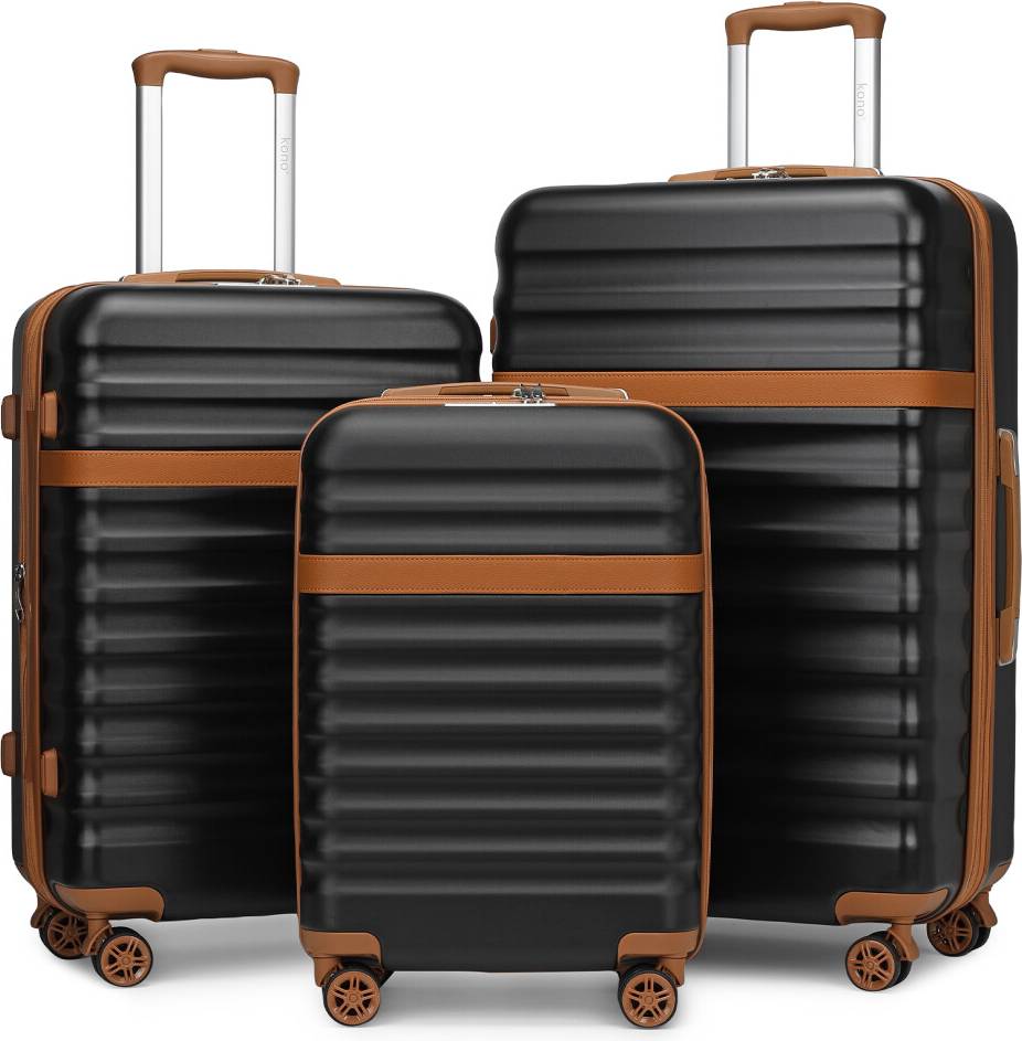 Kono Expandable Hard Shell Suitcase 20+24+28 Inch