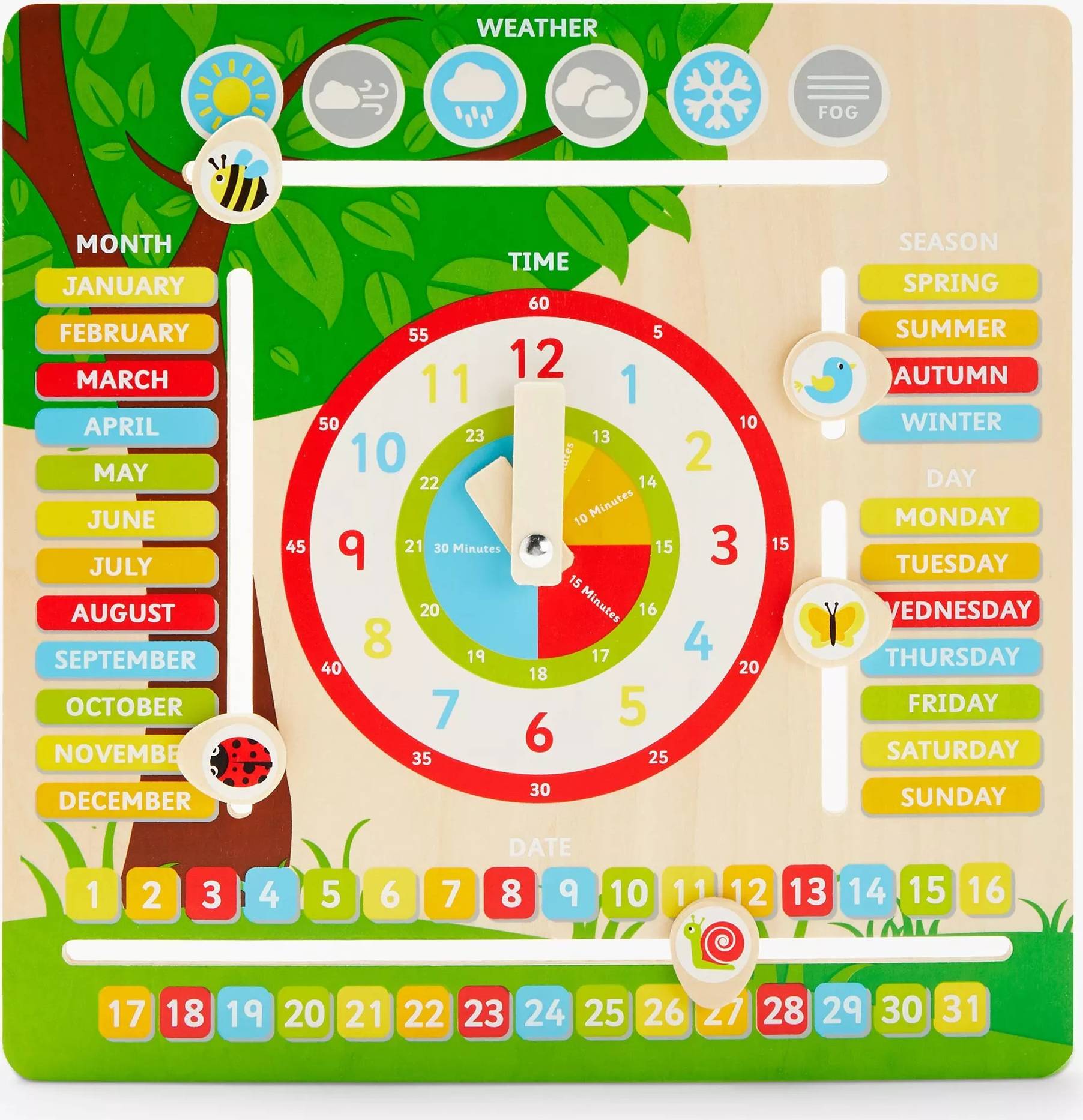 John Lewis Wooden Routine Clock