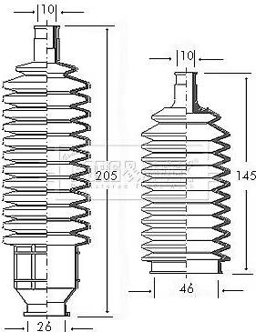 Ford escort rs Borg & Beck Front Steering Rack Boot Kit