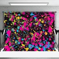 Photo booth backdrop Colorful Splashing Ink Black Photo Booth Backdrop Aperturee