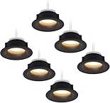 HCFEI HCFEI LED Infälld Spotlight Set Rund 6 st Takplafond