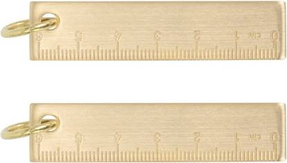 Decorative Keychain Ruler Shape - Golden
