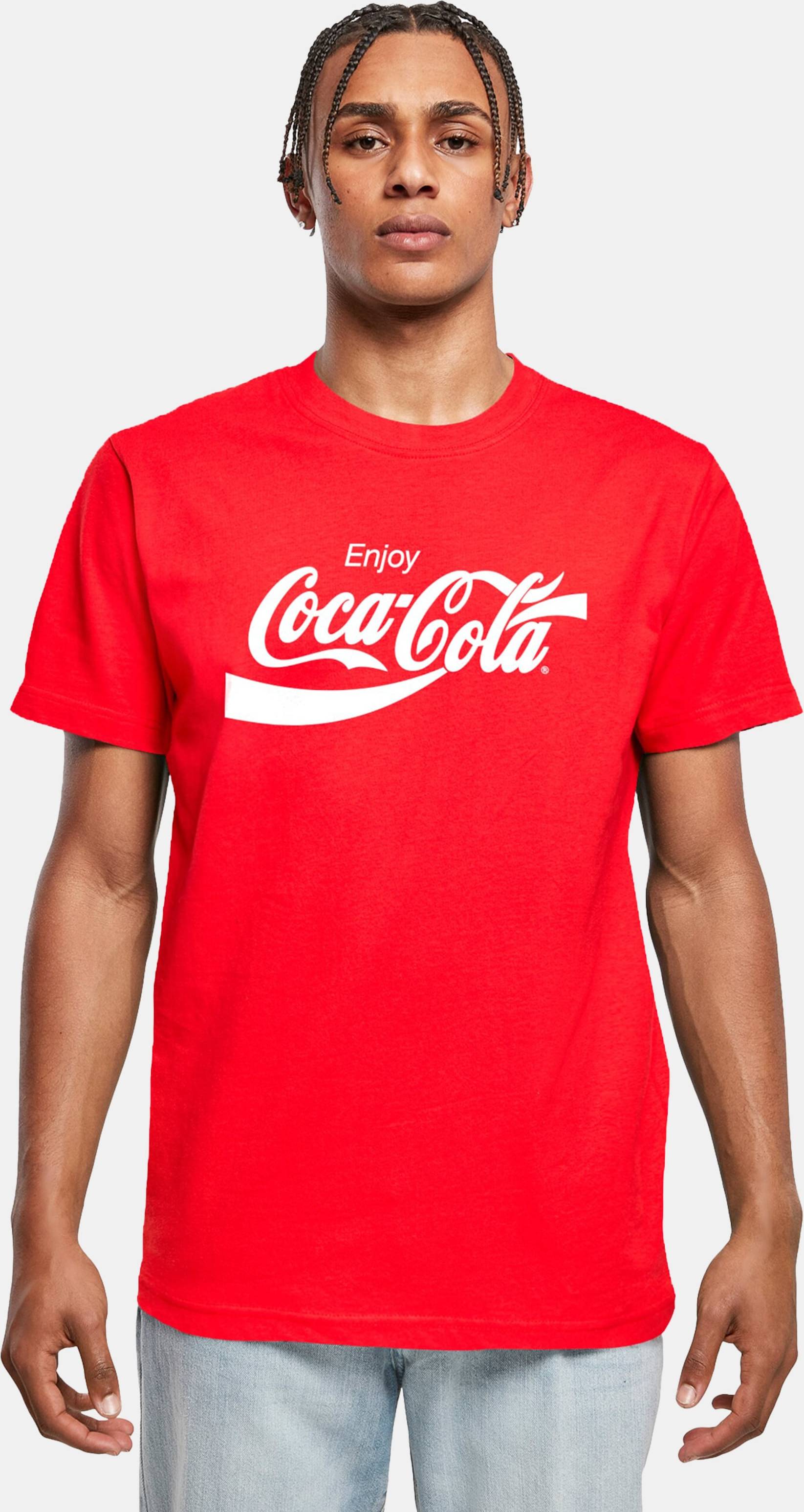 Merchcode Coca Cola Logo Tee - Red/Hvid