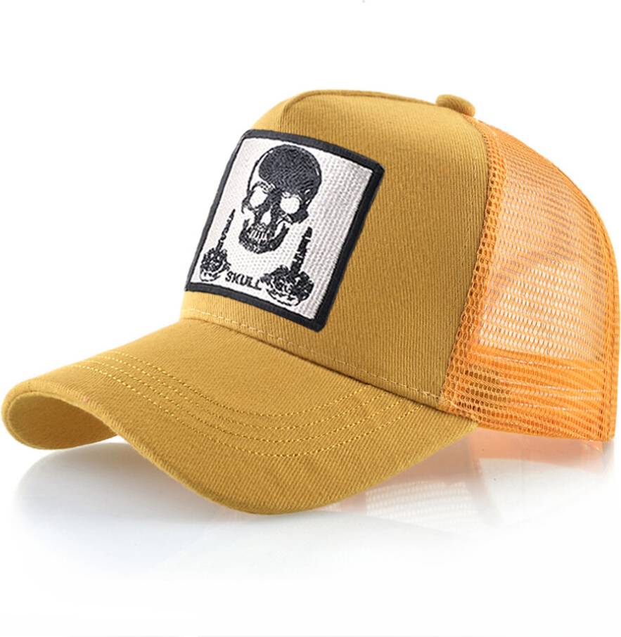 Baseball Cap With Embroidery Skull - Multicoloured