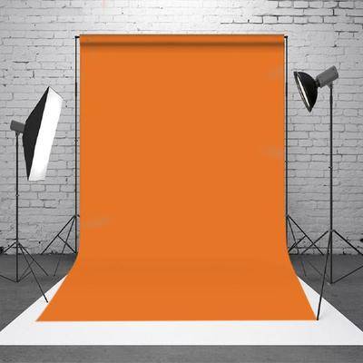 Photo booth backdrop Orange Solid Color Portrait Photo Booth Backdrop Aperturee