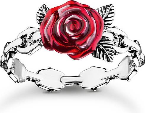 Thomas Sabo Ring Roses - Red/Silver