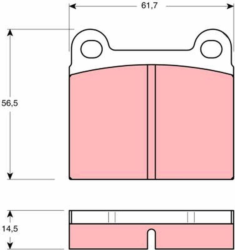 TRW Brake Pad Set Disc GDB656