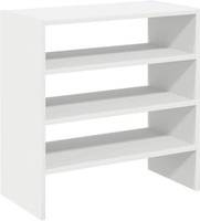 vidaXL Racks 2 Pcs Stackable White 60 x 30 x 30.5 cm Shoe Rack