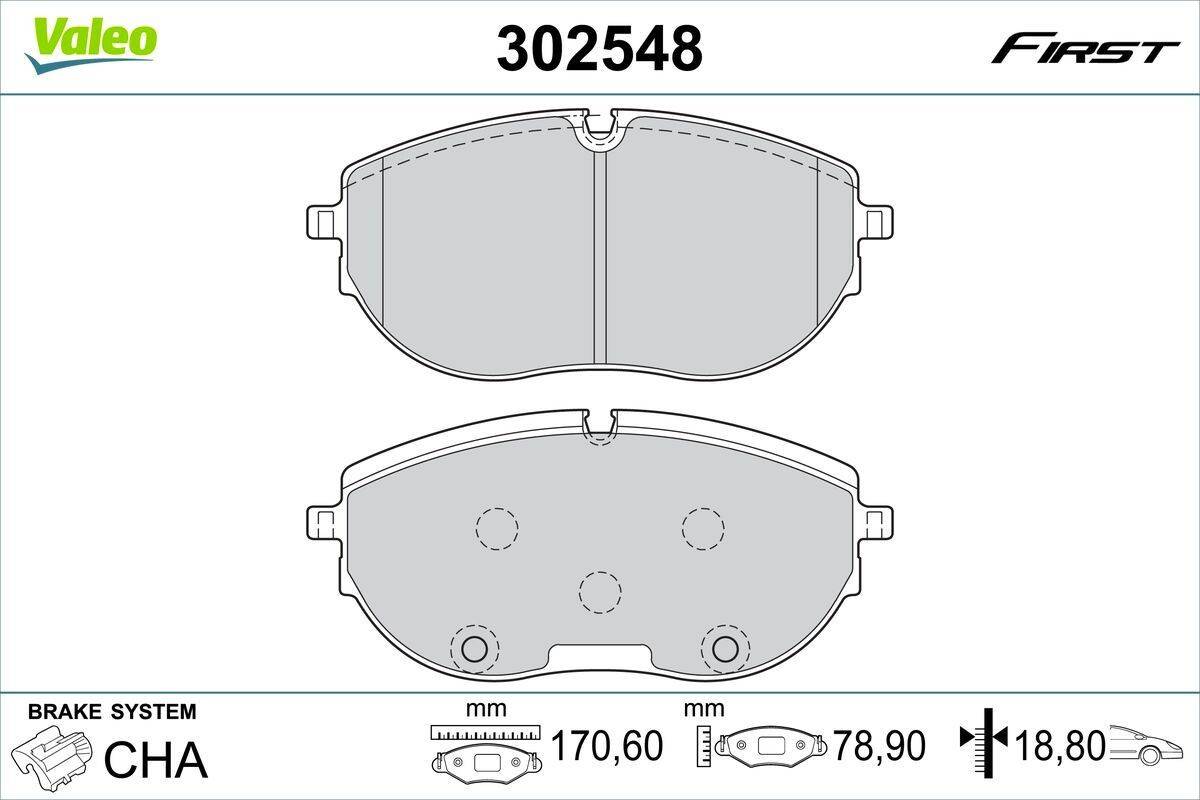 Valeo Essential Front Axle Brake Pad Set
