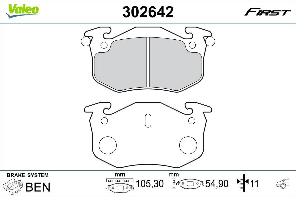 Valeo Essential Rear Brake Pad Set