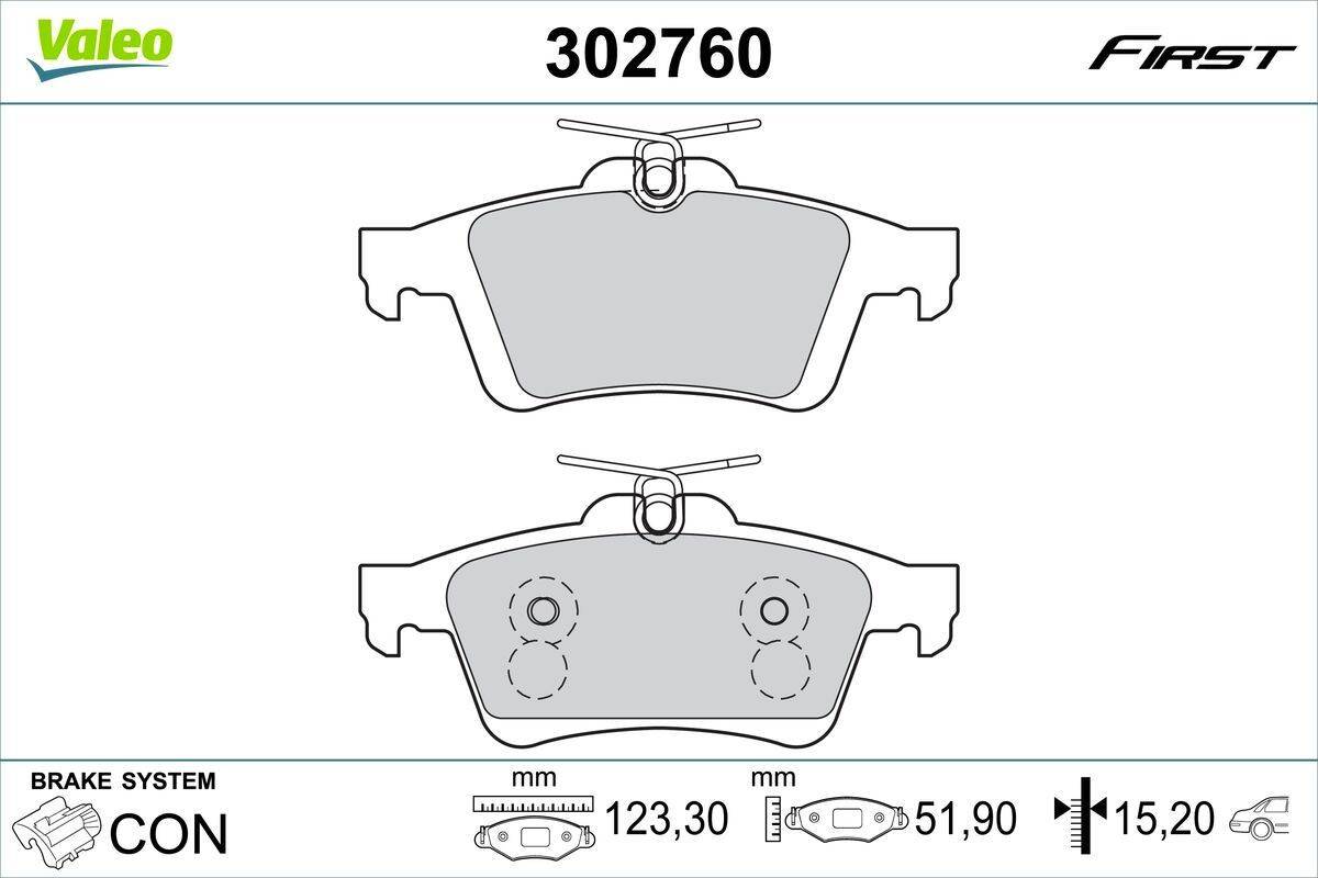 Valeo Essential Rear Brake Pad Set